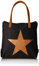 handbag Stella, Black Cognac