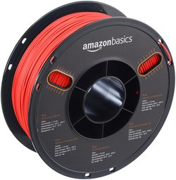 AmazonBasics - Filamento in PLA per stampanti 3D, 1,75 mm, Rosso traslucido, Bobina da 1 kg