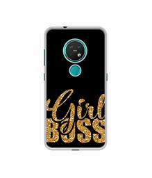 Amazon Brand - Solimo Designer Sparkle Girl Boss UV Printed Soft Back Case Mobile Cover for Nokia 7.2