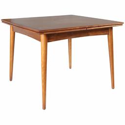 Amazon Brand – Rivet Mid-Century Modern Pine Extendable Dining Table, 39