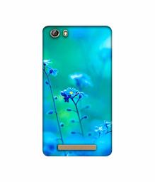 Amazon Brand - Solimo Designer Blue Flower 3D Printed Hard Back Case Mobile Cover for Gionee Marathon M5 lite