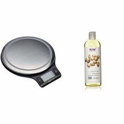 AmazonBasics Stainless Steel Digital Kitchen Scale with LCD Display, Batteries Included