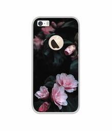 Amazon Brand - Solimo Designer Dark Flowers Photography UV Printed Soft Back Case Mobile Cover for Apple iPhone 5 / 5S