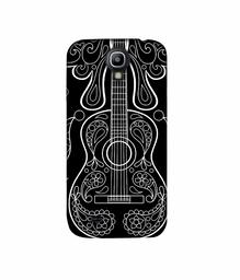 Amazon Brand - Solimo Designer White Gitar On Black 3D Printed Hard Back Case Mobile Cover for Samsung Galaxy S4 GT i9500