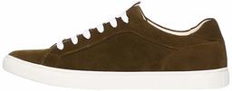 Amazon Brand - find. Men's Suede Low-Top Sneakers, Green Khaki/White), 6 UK