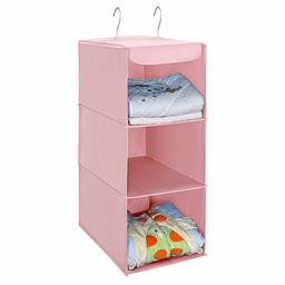 UMI. Essentials 910031/910032/910033/910037 Hanging Wardrobe Organiser with 3 Compartments