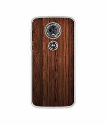 Amazon Brand - Solimo Designer Wooden Texture UV Printed Soft Back Case Mobile Cover for Motorola Moto E5 Plus