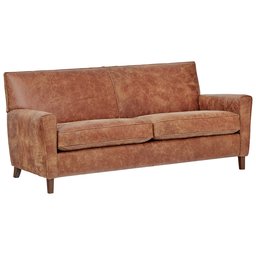 Amazon Brand – Rivet Lawson Modern Angled Leather Sofa, 78