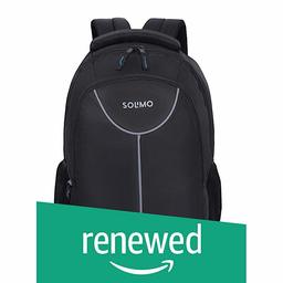 (Renewed) Amazon Brand - Solimo Laptop Backpack for 15.6-inch Laptops (27 litres, Black)