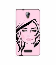 Amazon Brand - Solimo Designer Pink Lady Pattern 3D Printed Hard Back Case Mobile Cover for Micromax Canvas Pace 4G Q416