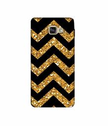 Amazon Brand - Solimo Designer Golden Zik Zak Pattern 3D Printed Hard Back Case Mobile Cover for Samsung Galaxy A7 (2016)