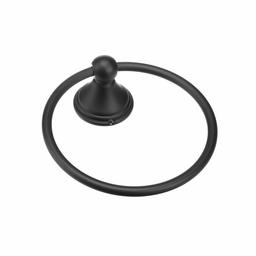 AmazonBasics Towel Ring - Modern, 1-Piece, Black