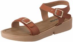 Flavia Women's Tan Fashion Sandals-6 UK (38 EU) (7 US) (FL/205/TAN)