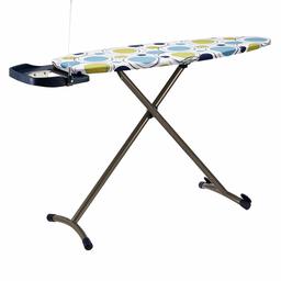 AmazonBasics Ironing Board, Large, 122 x 43 cm, with Iron Rest Plate, White