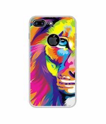 Amazon Brand - Solimo Designer Funny Cat Pattern Print UV Printed Soft Back Case Mobile Cover for Apple iPhone 7 Plus (Logo Cut)