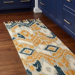 Amazon Brand – Stone & Beam Modern Global Ikat Wool Runner Rug, 2' 6