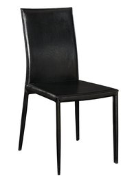 Pinzon Kinzie Leather Dining Chair, Black