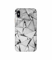 Amazon Brand - Solimo Designer Wooden Triangles 3D Printed Hard Back Case Mobile Cover for Apple iPhone Xs Max