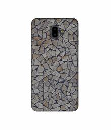 Amazon Brand - Solimo Designer Marble Pices 3D Printed Hard Back Case Mobile Cover for Samsung Galaxy J6 Plus