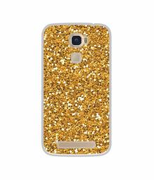 Amazon Brand - Solimo Designer Golden Sparkle UV Printed Soft Back Case Mobile Cover for Lyf Water 9