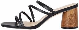 find. Womens^Women's Block Heel Assymetric Strippy Sandal, Black (Black), 5 UK