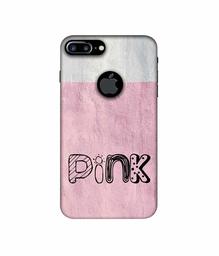 Amazon Brand - Solimo Designer Pink 3D Printed Hard Back Case Mobile Cover for Apple iPhone 7 Plus (Logo Cut)