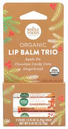 Whole Foods Market, Limited Edition Organic Lip Balm Trio (3 - 0.15oz Sticks), 0.45 Ounce