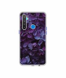 Amazon Brand - Solimo Designer Purple Flowers UV Printed Soft Back Case Mobile Cover for Realme 5 / Realme 5s / Realme 5i