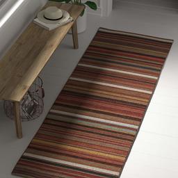 Amazon Brand – Stone & Beam Modern Multi-Colored Stripe Runner Rug, 2' 6