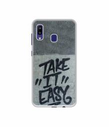 Amazon Brand - Solimo Designer Take It Easy UV Printed Soft Back Case Mobile Cover for Samsung Galaxy M10s