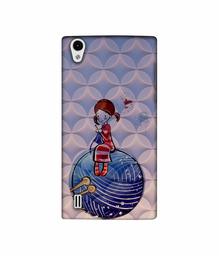 Amazon Brand - Solimo Designer Lady Vector Patternn 3D Printed Hard Back Case Mobile Cover for VIVO Y15