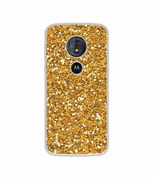 Amazon Brand - Solimo Designer Golden Sparkle UV Printed Soft Back Case Mobile Cover for Motorola Moto G6 Play/Motorola Moto E5