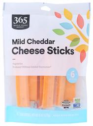 365 by Whole Foods Market, Cheese Sticks, Mild Cheddar (6 - 1 Ounce Sticks), 6 Ounce