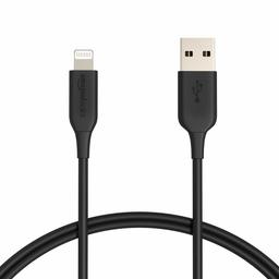 AmazonBasics Lightning to USB Cable - MFi Certified Apple iPhone Charger, Black, 3-Foot