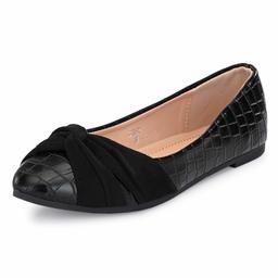 Flavia Women's Black Ballet Flats-8 UK (39 EU) (9 US) (FK/WQ0012/BLK)