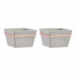 AmazonBasics Wall Planter, Square - Grey/Copper (2-Pack)