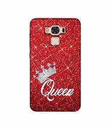 Amazon Brand - Solimo Designer Queen On Red Glitter 3D Printed Hard Back Case Mobile Cover for Asus Zenfone 3 Max ZC553KL