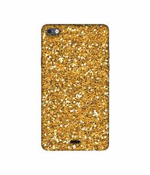 Amazon Brand - Solimo Designer Golden Sparkle 3D Printed Hard Back Case Mobile Cover for Micromax Canvas Sliver 5 Q450