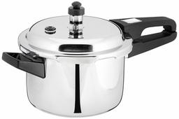 Amazon Brand - Solimo Aluminium Pressure Cooker, Silver (SOPK14)