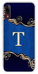 Amazon Brand - Solimo Designer Multicolor Blue Pattern Alphabet-T Printed Soft Back Case Mobile Cover for Motorola Moto E6s / Motorola Moto E6 Plus