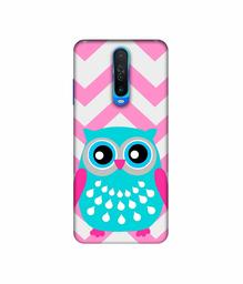 Amazon Brand - Solimo Designer Sky Blue Owl 3D Printed Hard Back Case Mobile Cover for Mi Redmi K30