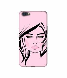 Amazon Brand - Solimo Designer Pink Lady Pattern 3D Printed Hard Back Case Mobile Cover for Oppo A71