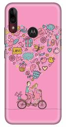 Amazon Brand - Solimo Designer Love Pattern 3D Printed Hard Back Case Mobile Cover for Motorola Moto E6s / Motorola Moto E6 Plus