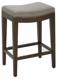 Amazon Brand – Stone & Beam Elden Nailhead-Trim Kitchen Counter-Height Backless Stool, 26