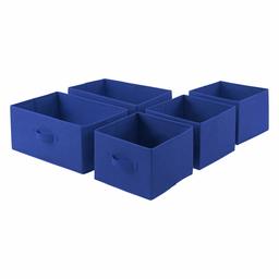 AmazonBasics – Organizador de almacenamiento de tela extra ancha con 5 cajones para armario (renovado), Cajones de repuesto., Azul Royal, Extra-Wide 5-Drawer, 1