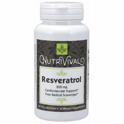 Nutrivival Resveratrol Natural 200mg,60 Veg Capsules