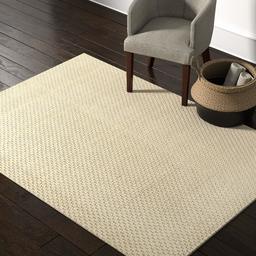 Amazon Brand – Rivet Textured Zen Hand-Woven Jute Area Rug, 5 x 7 Foot, Champagne