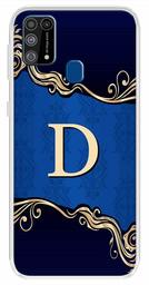 Amazon Brand - Solimo Designer Multicolor Blue Pattern Alphabet-D Printed Soft Back Case Mobile Cover for Samsung Galaxy M31