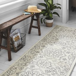 Amazon Brand – Stone & Beam Contemporary Doily Wool Farmhouse Runner Rug, 2' 6