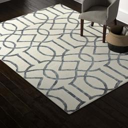 Rivet Modern Intertwined Wool Rug, 7